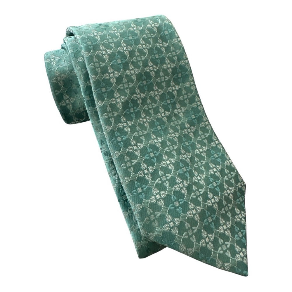 Boss Green Patterned Tie
